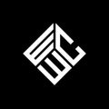 WCW letter logo design on black background. WCW creative initials letter logo concept. WCW letter design Royalty Free Stock Photo