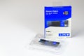 The WD Blue SN550 NVME SSD 1TB with packing box