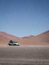 4wd car in Abaroa National Park in Bolivia Royalty Free Stock Photo