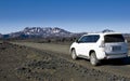 A 4WD car in the interior highlands Royalty Free Stock Photo