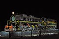 New Jalpaiguri, India:February 5th, 2012-WD class steam locomotive plinthed in front of New Jalpaiguri station.