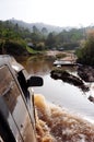 4WD Crossing River Royalty Free Stock Photo