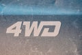 4 WD Description On Green , Scratched , Used , Old Pickup Truck