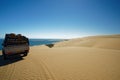 4WD desert safari on the Skeleton Coast of Namibia, south west Africa Royalty Free Stock Photo