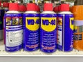 WD-40 penetrating oil and water-displacing spray on the shelf