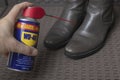 WD 40 water repellent for shoe cleaning to mean a concept