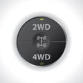 2wd and 4wd button switches