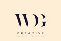 WDG abstract letter logo design Royalty Free Stock Photo
