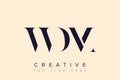 WDM abstract letter logo design Royalty Free Stock Photo