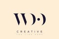 WDO abstract letter logo design Royalty Free Stock Photo