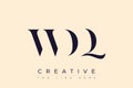 WDQ abstract letter logo design Royalty Free Stock Photo