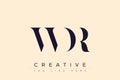 WDR abstract letter logo design Royalty Free Stock Photo