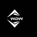 WDW abstract technology logo design on Black background. WDW creative initials letter logo concept Royalty Free Stock Photo