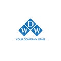 WDW letter logo design on WHITE background. WDW creative initials letter logo concept. WDW letter design Royalty Free Stock Photo