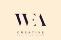 WEA abstract letter logo design Royalty Free Stock Photo
