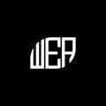 WEA letter logo design on black background. WEA creative initials letter logo concept. WEA letter design.WEA letter logo design on