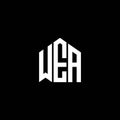 WEA letter logo design on BLACK background. WEA creative initials letter logo concept. WEA letter design