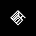 WEA letter logo design on black background. WEA creative initials letter logo concept. WEA letter design