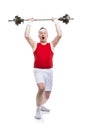 Weak body builder Royalty Free Stock Photo