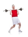 Weak body builder Royalty Free Stock Photo