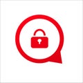 Weak password notification icon. Secure and dangerous web login