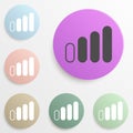 weak signal scale badge color set. Simple glyph, flat vector of web icons for ui and ux, website or mobile application Royalty Free Stock Photo