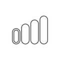 weak signal scale icon. Element of web for mobile concept and web apps icon. Thin line icon for website design and development,