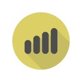 weak signal scale long shadow icon. Simple glyph, flat vector of web icons for ui and ux, website or mobile application