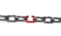 Weakest link in chain Royalty Free Stock Photo