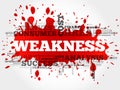 Weakness word cloud Royalty Free Stock Photo