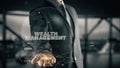 Wealth Management with hologram businessman concept Royalty Free Stock Photo
