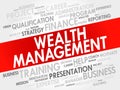 Wealth Management word cloud collage