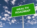 Wealth roadmap traffic sign