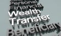 Wealth Transfer Income Redistribution Balance Words 3d Illustration