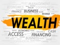 WEALTH word cloud Royalty Free Stock Photo