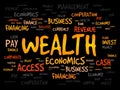 WEALTH word cloud Royalty Free Stock Photo