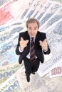 Wealthy Business man pointing Royalty Free Stock Photo