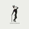 A Wealthy Gentleman cartoon vector illustration