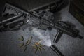 Weapon assault rifle Royalty Free Stock Photo