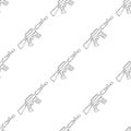 weapon automatic icon. Element of army icon for mobile concept and web apps. Pattern repeat seamless weapon automatic icon. Can be