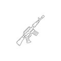 weapon automatic icon. Element of military icon for mobile concept and web apps. Thin line icon for website design and development