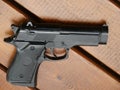 Weapon black handgun Royalty Free Stock Photo