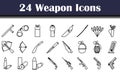 Weapon Icon Set Royalty Free Stock Photo