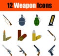 Weapon Icon Set Royalty Free Stock Photo