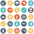 Weapon Isolated Vector icon set every single icon can easily modify or edit