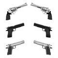 Weapon pistol and revolver Royalty Free Stock Photo