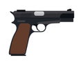 Weapon series vintage wild west army handgun military pistol gun vector.