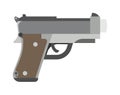 Weapon series vintage wild west army handgun military pistol gun vector.