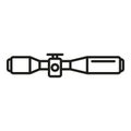 Weapon sight icon outline vector. Rifle cross