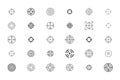 Weapon sight set. Military vactor target collection. Force army icon for game design